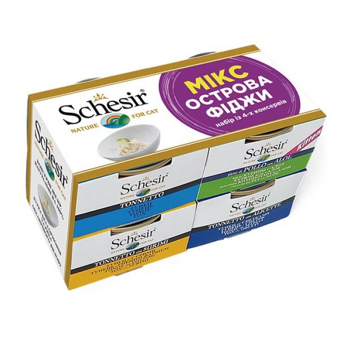 Schesir набір вологого корму для дорослих котів  (4 шт. х 85 г)