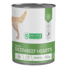 Nature's Protection with Beef & Beef Hearts вологий корм для собак з яловичиною і яловичим серцем 800 г*6шт.