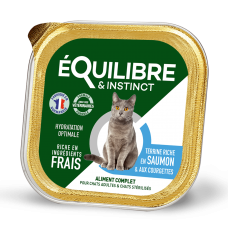 Equilibre & Instinct паштет для стерилізованих кішок з лососем та кабачком 85г*14 шт