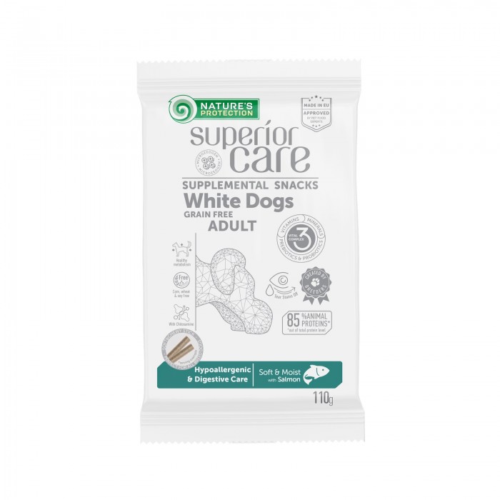 Nature's Protection Superior Care White Dogs Hypoallergenic & Digestive Care для собак з білим забарвленням 110 г*6шт.