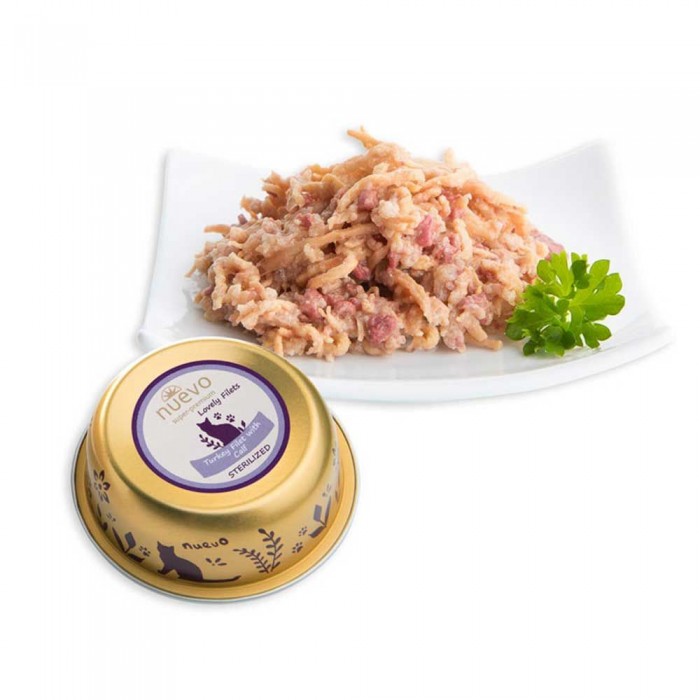 NUEVO Lovely Filets STERILIZED вологий корм з індичкою та телятиною 85 г