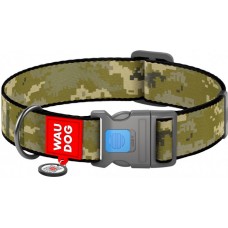 Collar WAUDOG Nylon нейлоновий нашийник "Мілітарі" з QR паспортом для собак XXL