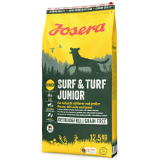 Josera Surf & Turf Junior сухий корм для цуценят середніх та великих порід з лососем та ягням 12,5 кг