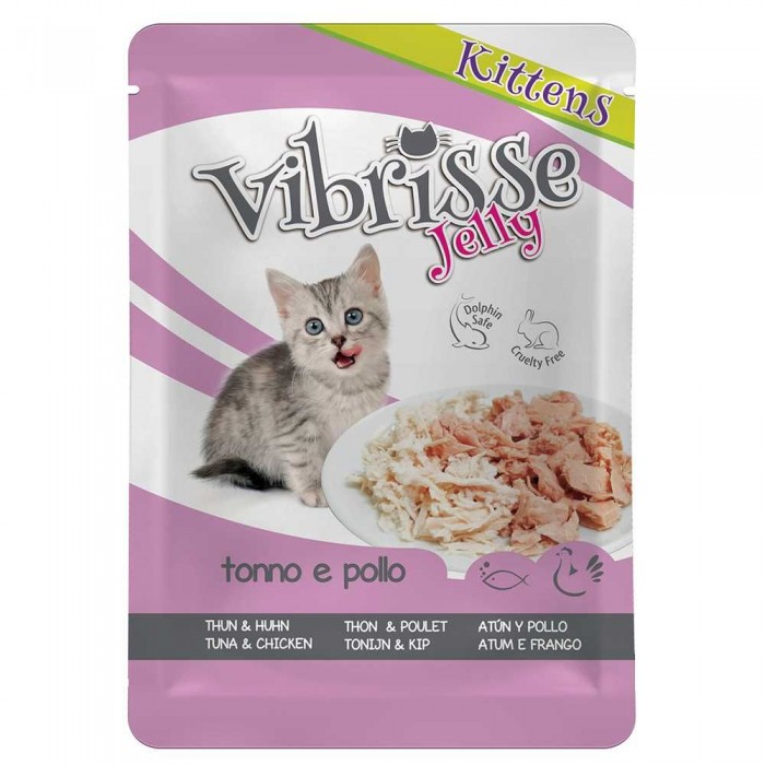 Vibrisse Jelly вологий корм для кошенят з тунцем і куркою в желе 70 г