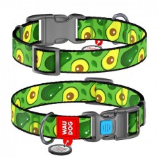 Collar WAUDOG Nylon нейлоновий нашийник "Авокадо" з QR паспортом для собак M