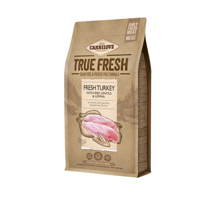 Carnilove True Fresh TURKEY for Adult dogs з індичкою, червоною сочевицею та ряскою для дорослих собак усіх порід 1,4 kg
