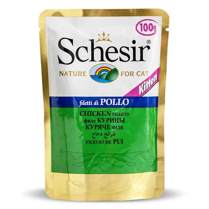 Schesir Kitten Chicken Fillet вологий корм для кошенят з куркою в желе 100 г