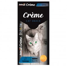 AnimAll Сreme ласощі зі смаком тунця для котів 6×15 г