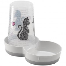 MODERNA TASTY CATS IN LOVE Автогодівниця/Автопоїлка (біла) 1,5 л
