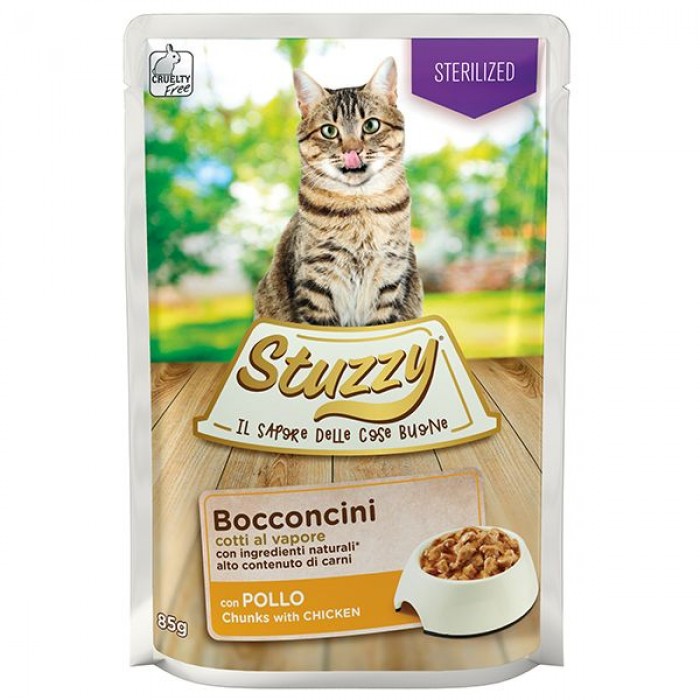 Stuzzy Cat Sterilized Chicken вологий корм для стерилізованих котів з куркою в соусі 85 г