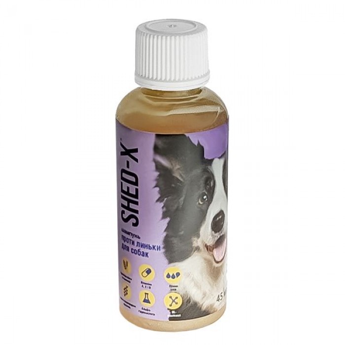 SynergyLabs Shed-X Shampoo шампунь проти линьки для собак 45 мл