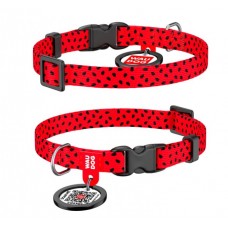 Collar WAUDOG Nylon нашийник "Кавун" з QR паспортом та пластиковою фурнітурою для котів XS