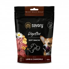 Savory Dog Digestion Soft Snack з ягням і ромашкою для собак 200г