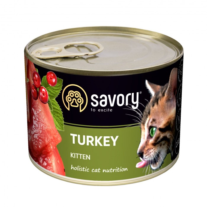 Savory Cat Can Kitten індичка 200g