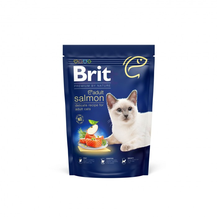 Brit Premium by Nature Cat Adult Salmon 800 г (для дорослих котів з лососем)