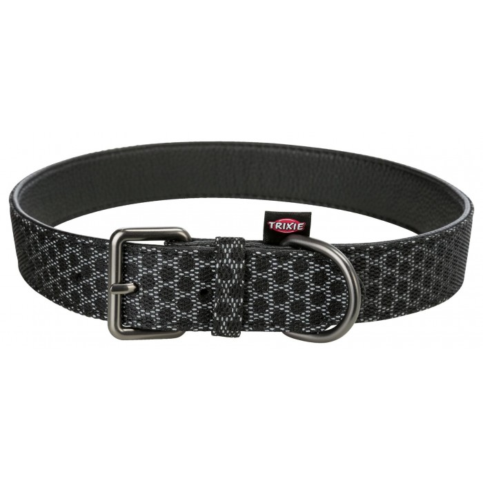Trixie Night Reflect нашийник для собак великих та гігантських порід (чорний) L–XL 47–58см/30мм