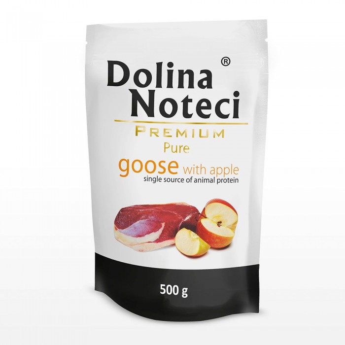Dolina Noteci Premium Pure для собак алергіків з гускою та яблуком 500 г
