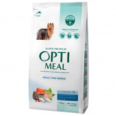 Optimeal Dog Adult Mini сухий корм для собак міні порід з високим вмістом лосося 1,5 кг
