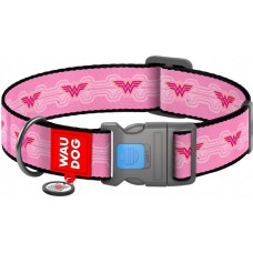 Collar WAUDOG Nylon нейлоновий нашийник "Диво-жінка 1" з QR паспортом для собак XXL