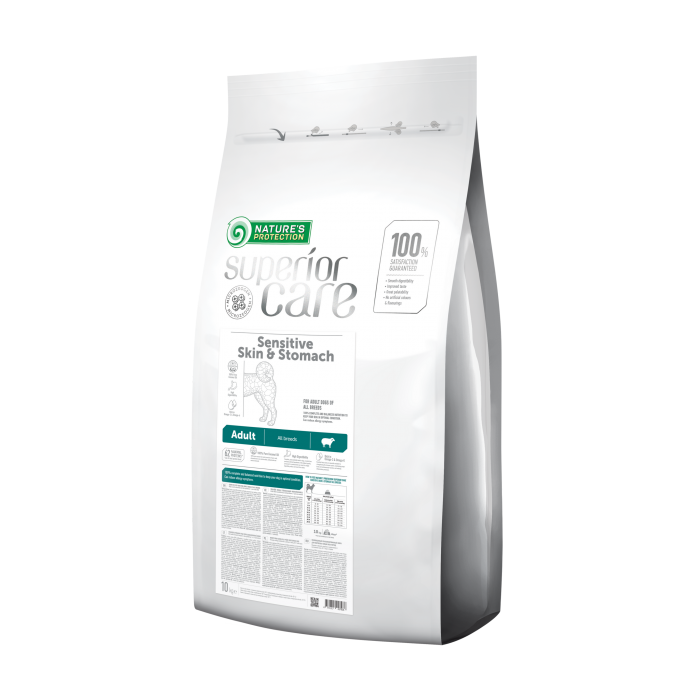 Nature's Protection Superior Care Sensitive Skin & Stomach Lamb Adult All Breeds сухий корм для собак 10 кг