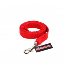 Пухнастики брезентовий повідець для собак М (червоний) 1,2 м