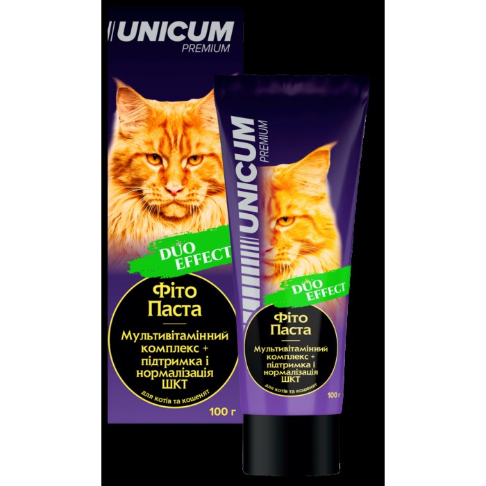 Unicum DUO мультивітамінний комплекс для підтримки та нормалізації шлунково-кишкового тракту котів 100 г