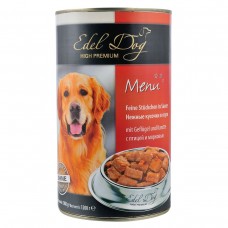 Edel Dog Шматочки з кроликом і рисом в соусі для собак 1,2kg