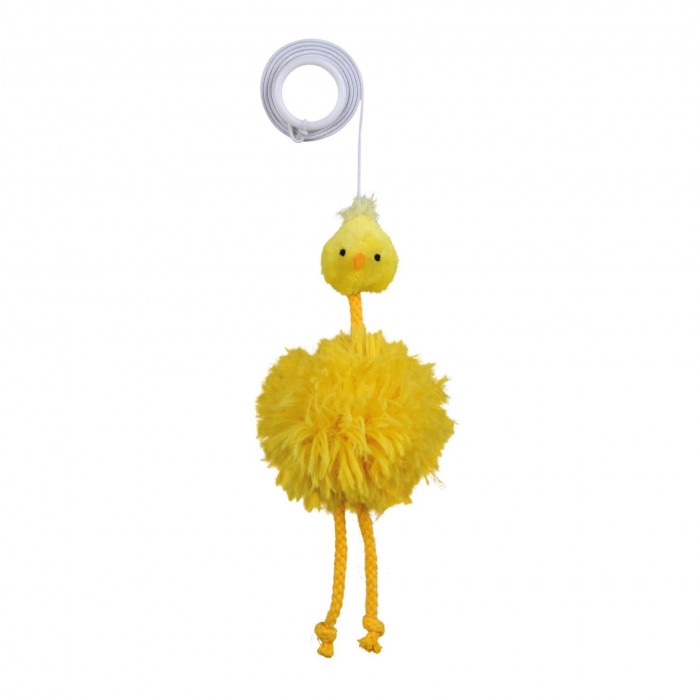 Trixie іграшка для котів Курча плюшеве на резинці 20 см