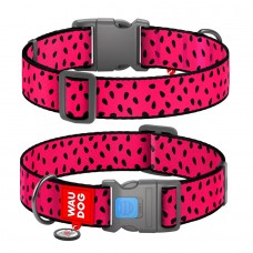 Collar WAUDOG Nylon нейлоновий нашийник "Кавун" з QR паспортом для собак XXL