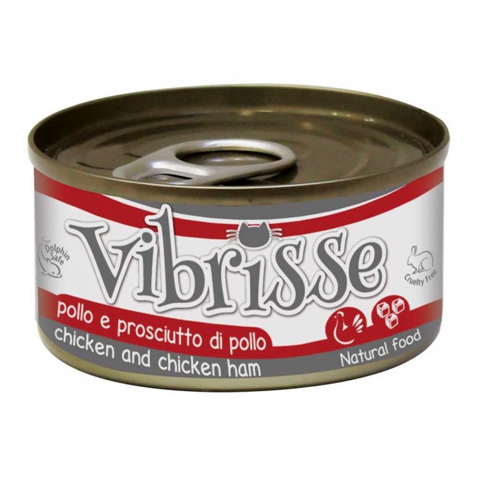 VIBRISSE  вологий корм для кішок з куркою та шинкою 70 г