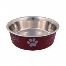 Trixie металева миска на гумі для собак із пластиковим покриттям 0,45 л/14 см