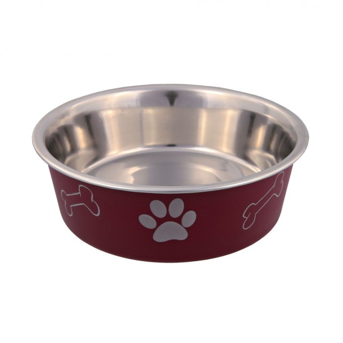 Trixie металева миска на гумі для собак із пластиковим покриттям 0,45 л/14 см