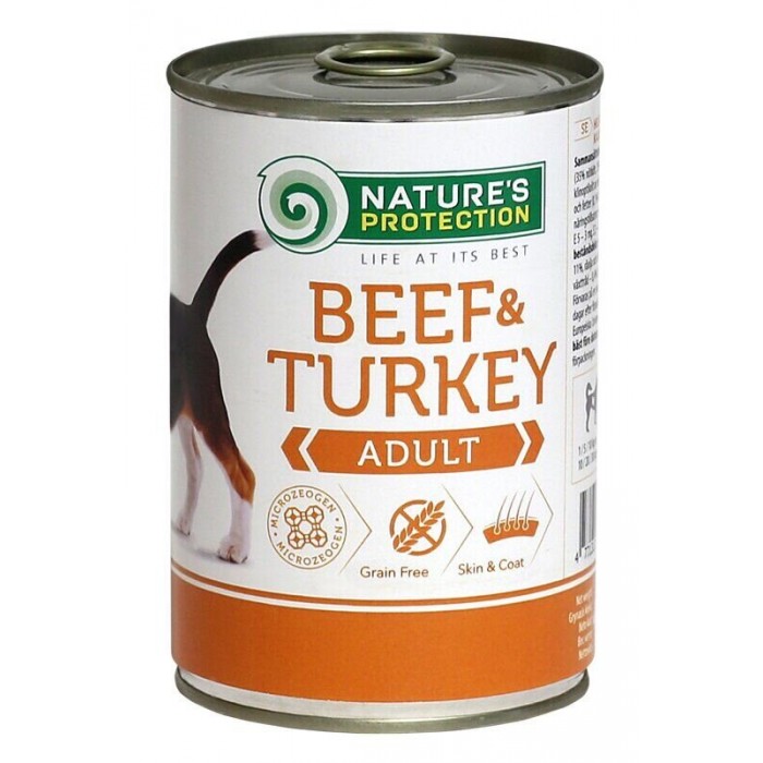 Nature's Protection Adult Beef & Turkey вологий корм для собак з яловичиною та індичкою 400 г*6шт.