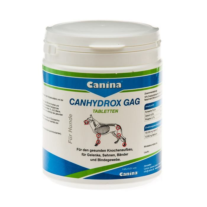 Canina Petvital Canhydrox GAG вітаміни для суглобів собак великих порід 600 г/360 таб.