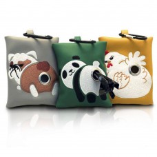 Croci Stranger Face Panda міні-сумка з пакетами для прибирання за собаками 10,5х8,5 cм