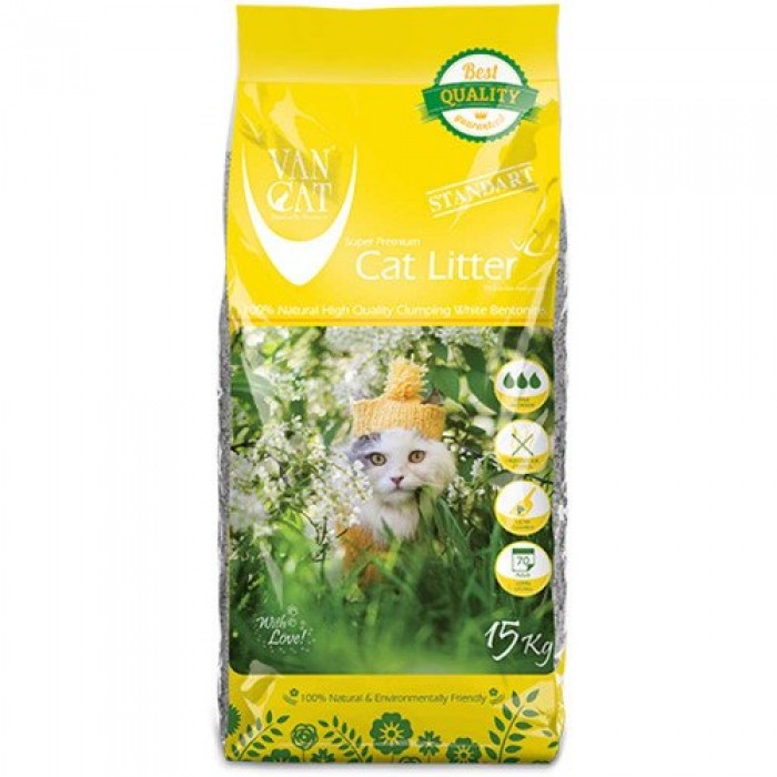 VanCat Standart бентонітовий наповнювач для котів без аромату 15 кг