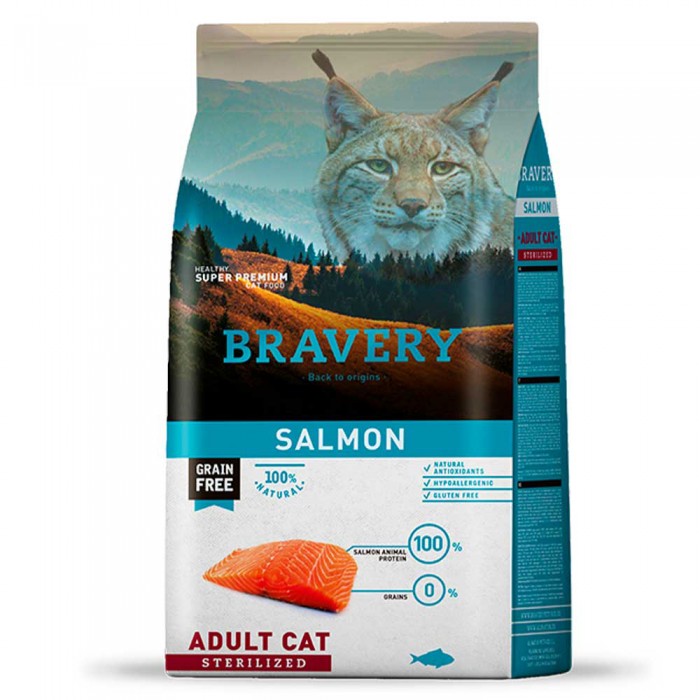 Bravery Salmon Adult Cat Sterilized сухий корм для стерилізованих котів з лососем 0,6 кг