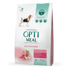 Optimeal Dog Adult Medium сухий корм для собак середніх порід з індичкою 4 кг