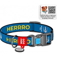 Collar WAUDOG Nylon нейлоновий нашийник "Патрон" з QR паспортом для собак S