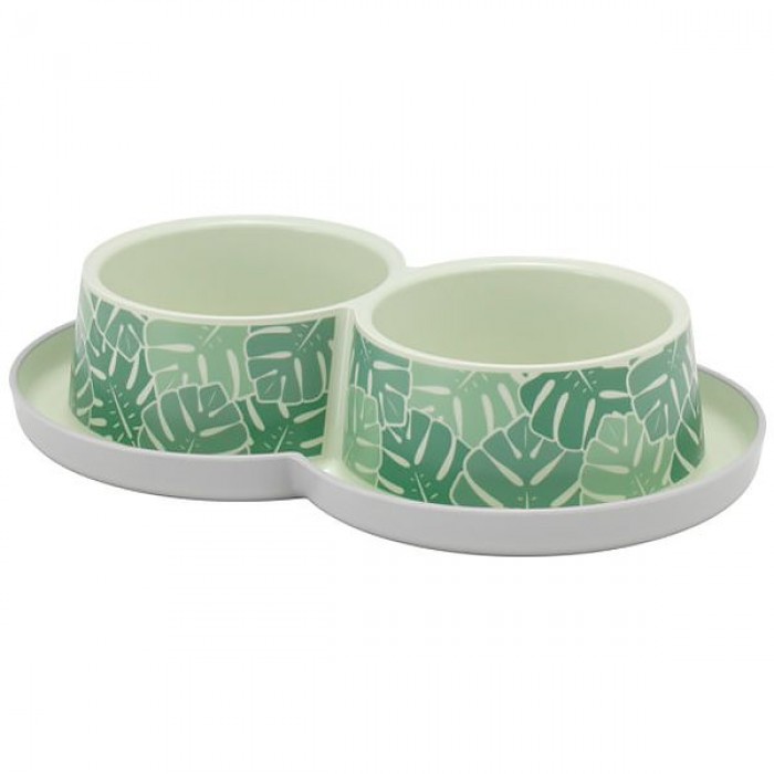 Moderna Trendy Dinner Eden подвійна миска для котів (світло-зелена) 2х350 мл