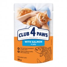 Club 4 Paws Premium вологий корм для котів з лососем в желе 85 г