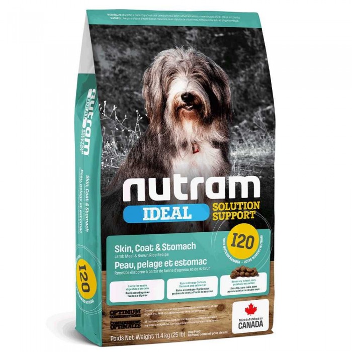 Nutram Ideal Solution Support Sensitive Skin Coat & Stomach Dog з ягням та коричневим рисом 11,4 кг