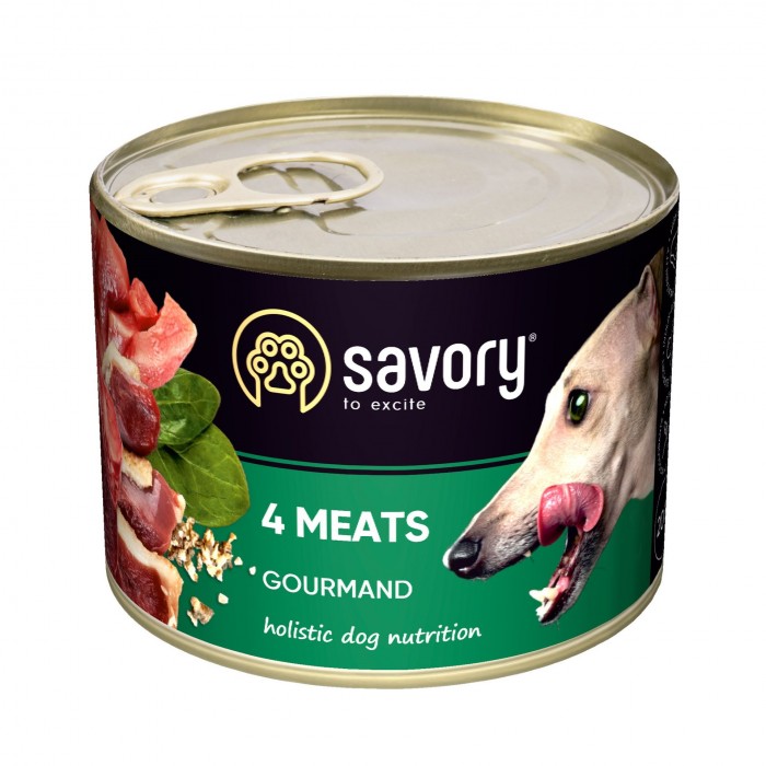 Savory Dog Gourmand 4 види м'яса 200g