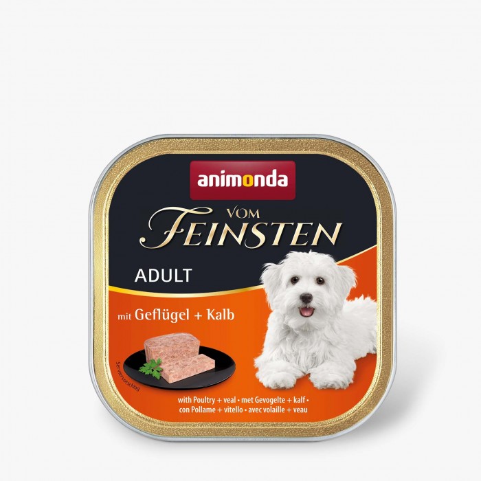 Animonda Vom Feinsten Adult with Poultry + Veal вологий корм з птицею для собак 150 г