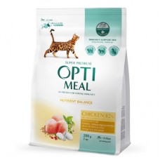 Optimeal Adult Cat Chicken сухий корм для котів з куркою 0,2 кг