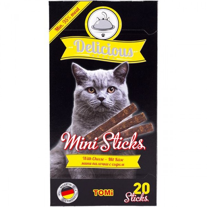 TOMI DELICIOUS MINI STICKS CHEESE ласощі для котів із сиром 40 г