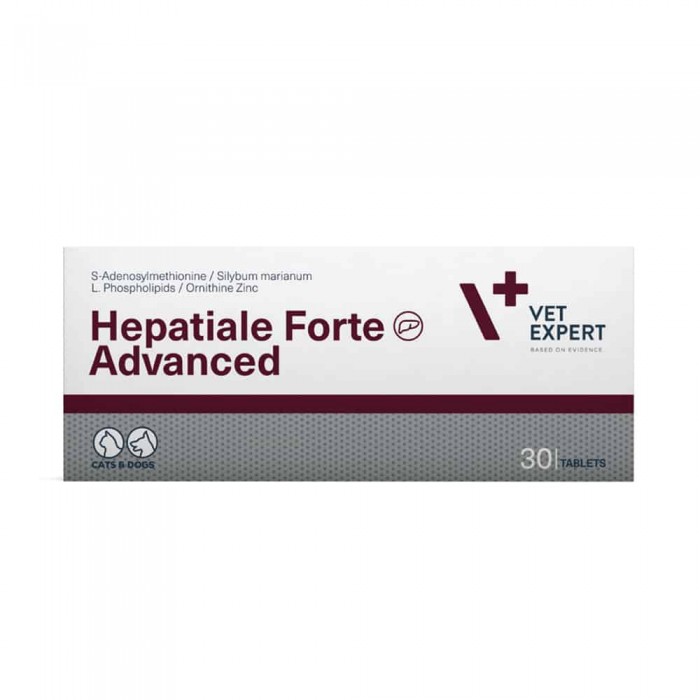 Vet Expert Hepatiale Forte Advanced  харчова добавка для підтримання функцій печінки у котів і собак 30 таб.