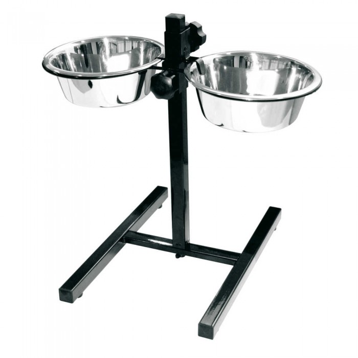 CROCI DINNER SET подвійна металева миска на на штативі для собак великих порід 2х2,9 л