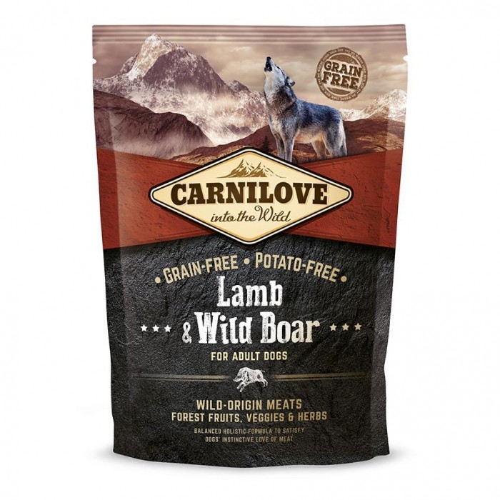 Carnilove Adult Lamb and Wild Boar з ягням і диким кабаном для дорослих собак 1,5 kg