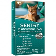 Sentry PurrScriptions Plus краплі від бліх, кліщів і комарів для котів і кошенят (0,7 мл)